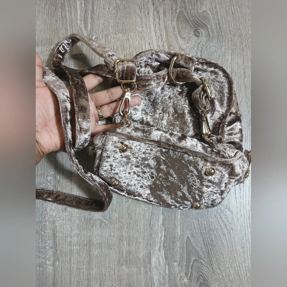 Aldo Elegant Velvet Chain Strap Bag Small/med